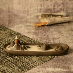 Mountain Holder + Incense Backflow Cone (fragrance free/Color mix) 10pcs/set