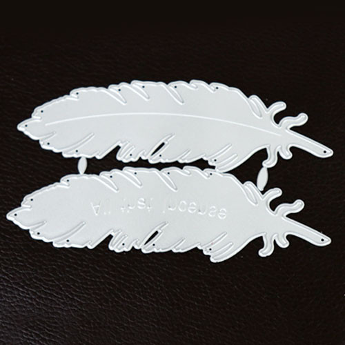 Cutting Pad for Paper Incense -  2 types of Feathers (large) - Embossed