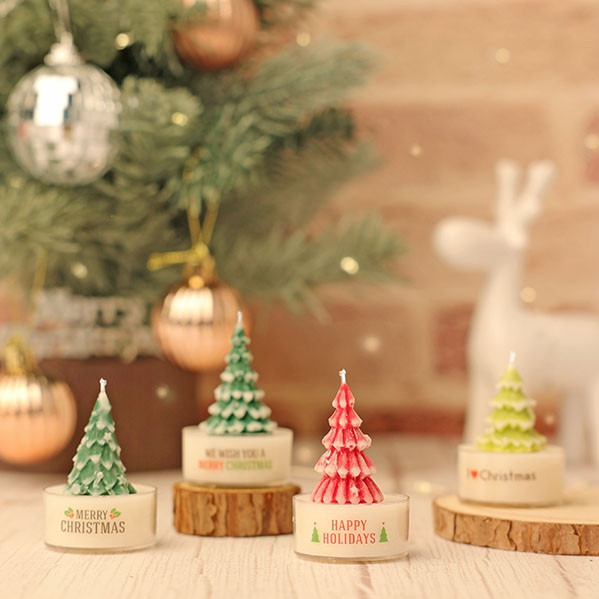 4 types of silicone Christmas mini tree three-dimensional 3D molds