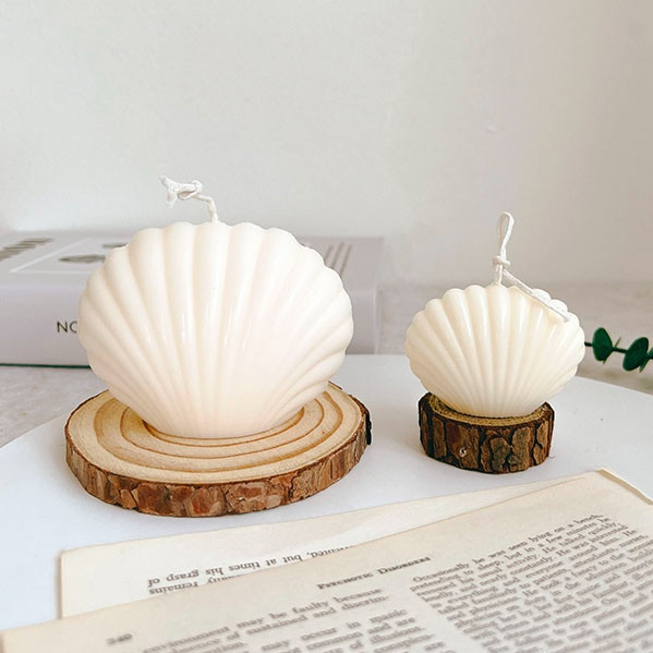 Shell Scallop Object Candle 3D PC Mold Small_CF1377